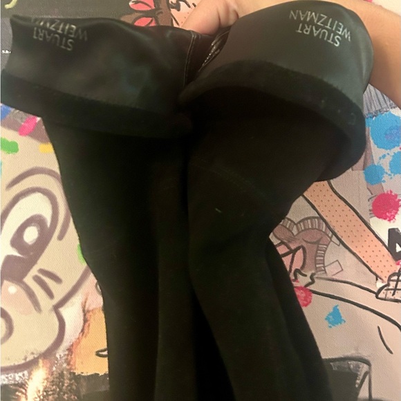 Stuart Weitzman over the knee suede black boots. - Picture 3 of 6